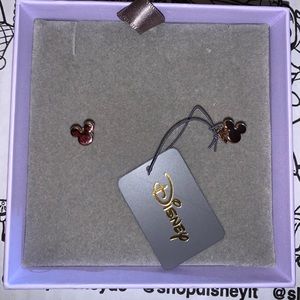 Gold plated Mickey stud earrings- in beautiful box